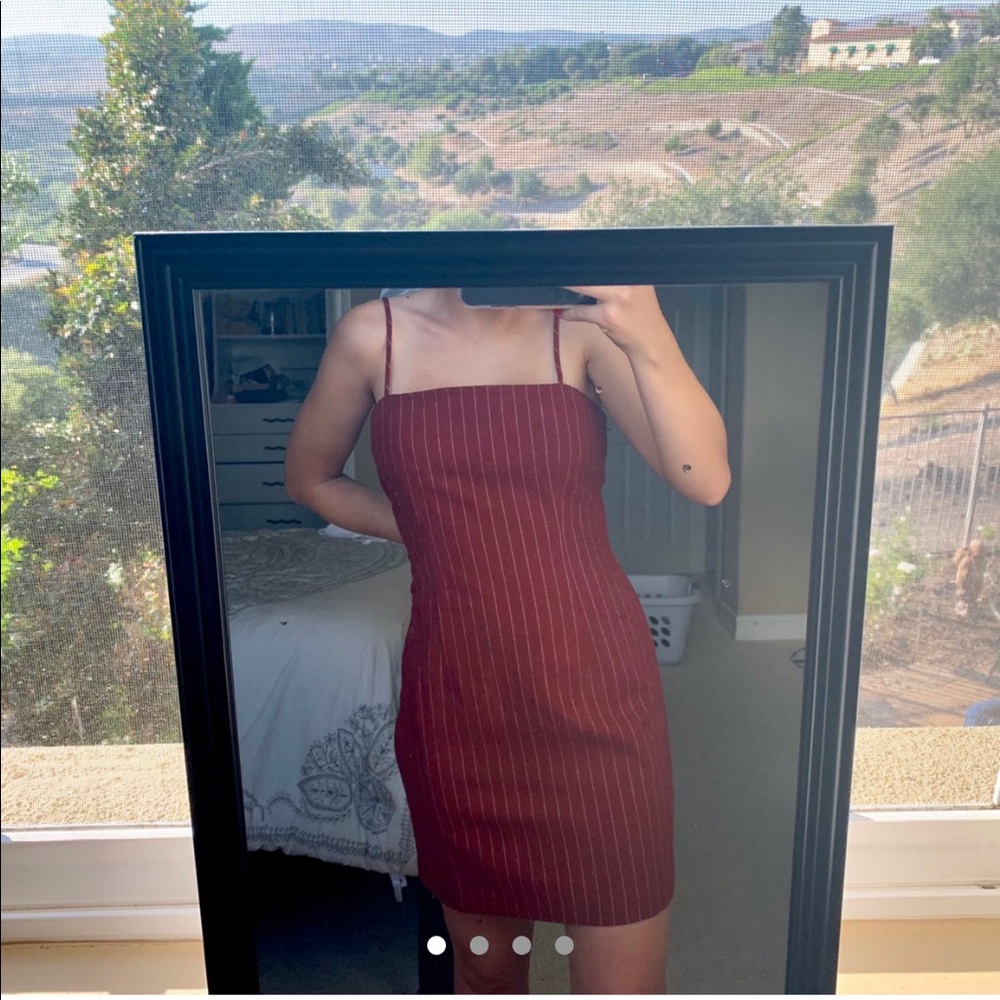 Red stripped dress